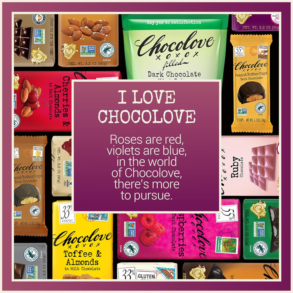 Chocolove Premium Ruby Chocolate with Passion Fruit Essence, 34% Cocoa, Gluten-Free, 3.2 oz Bar (10 Pack) N959736