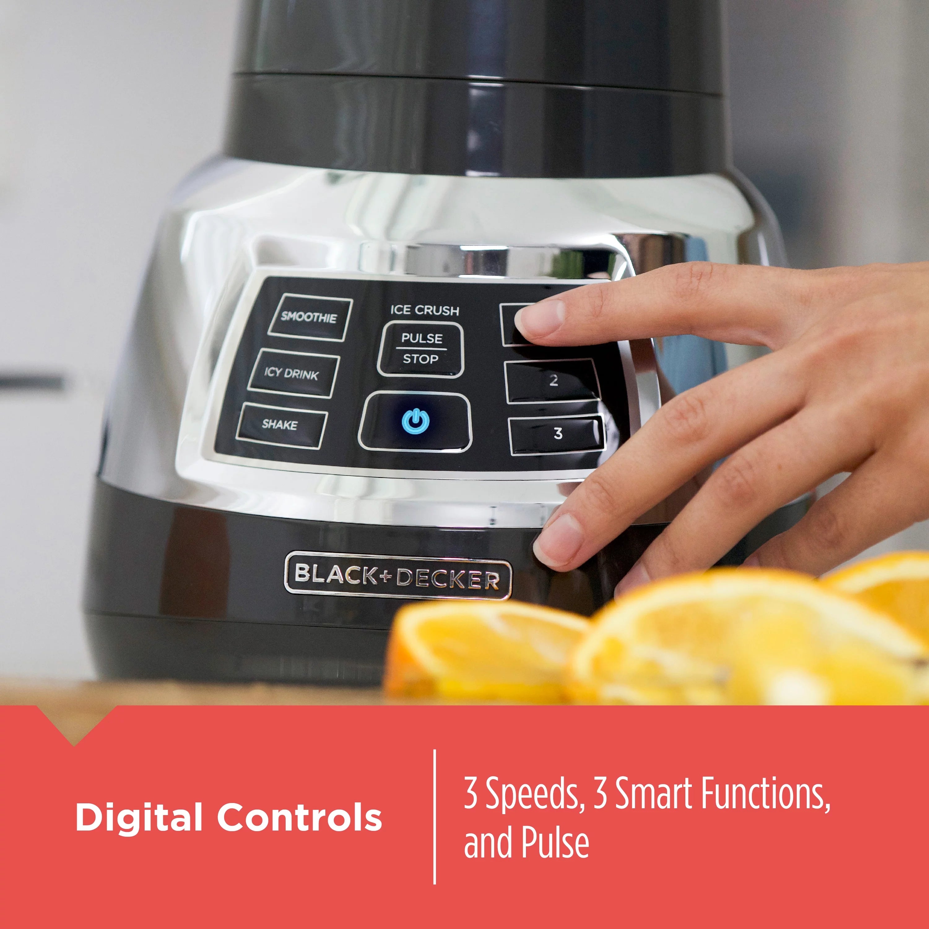 BLACK+DECKER Quiet Blender with Cyclone Glass Jar R38157