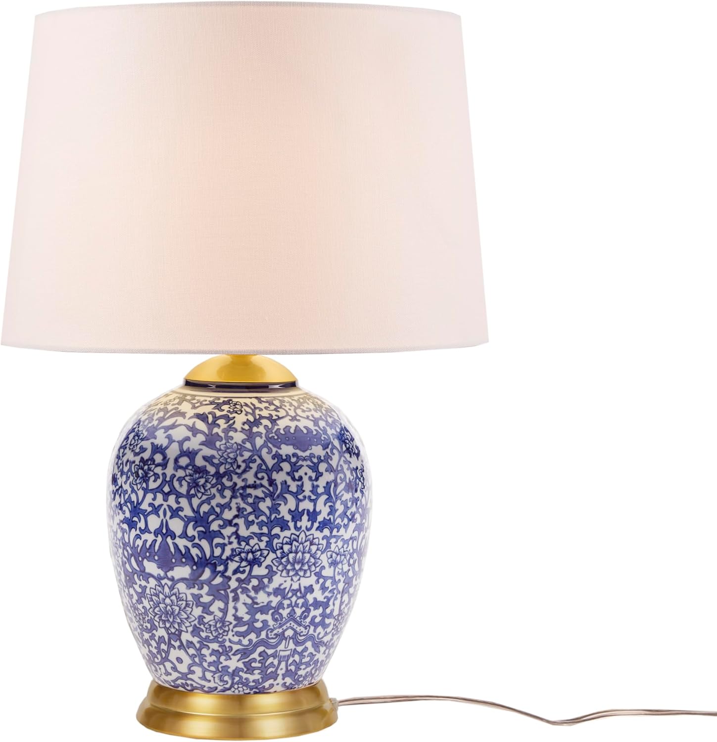 MARTHA STEWART Mystique Table Lamp Ceramic Urn Nightstand Lamp Blue 22.5" H L335404