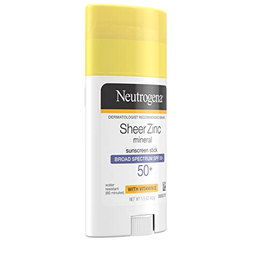 Neutrogena Sheer Zinc Oxide Mineral Sunscreen Lotion SPF 50, 3 fl. oz, Pack of 3 E505872