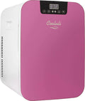 Cooluli 20L Mini Fridge For Bedroom - Car  Office Desk &amp; College Dorm Room - Glass Front &amp; Digital Temperature Control - 12v Small Refrigerator for Food  Drinks  Skincare  Beauty