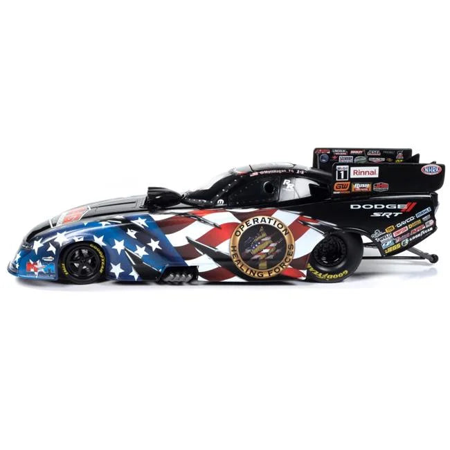 Dodge Charger SRT Hellcat NHRA Funny Car Matt Hagan "Operation Healing Force" (2023) 1/24 Diecast Model Car by Auto World