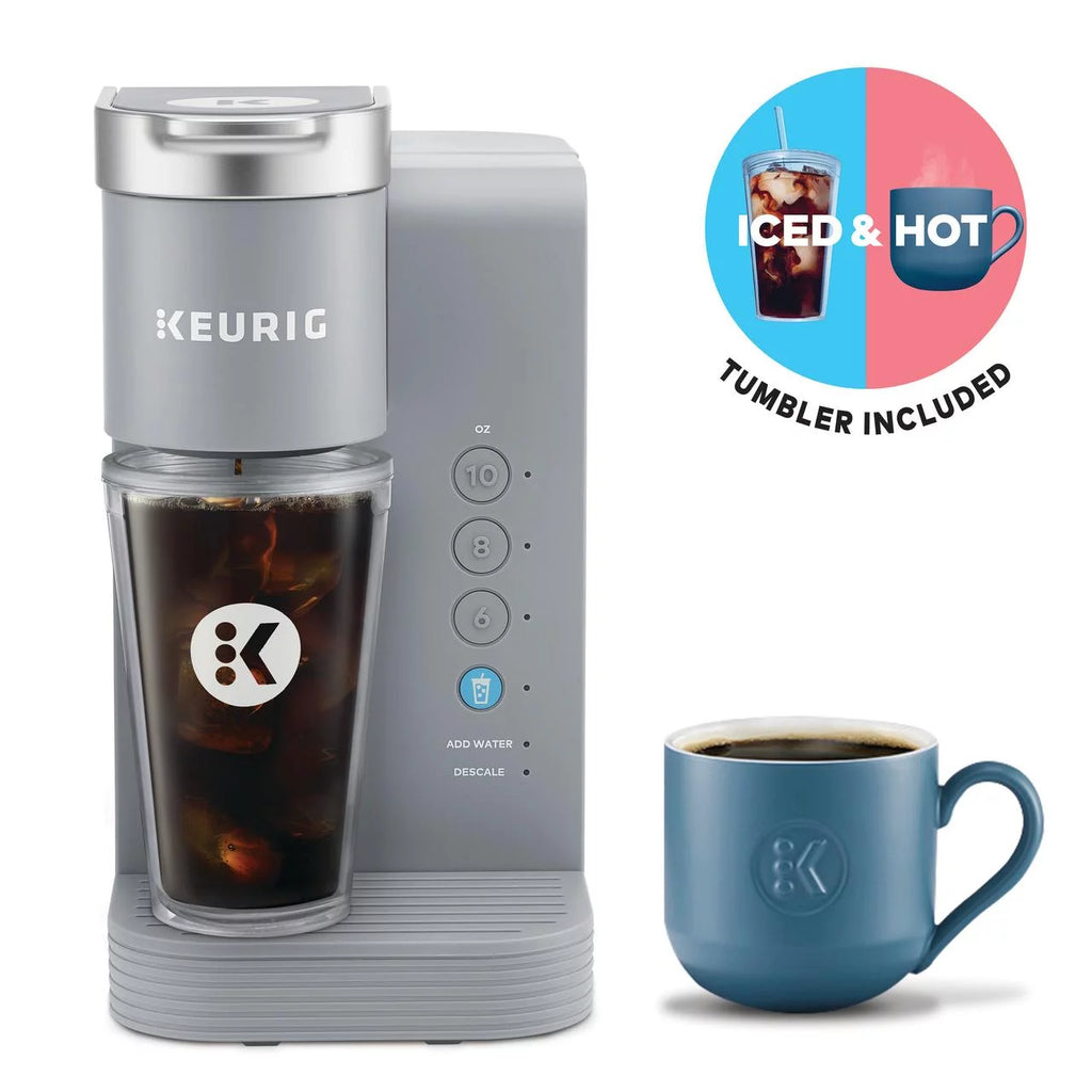 Keurig K-Iced Essentials Gray Iced and Hot Single-Serve K-Cup Pod Coffee Maker A122432