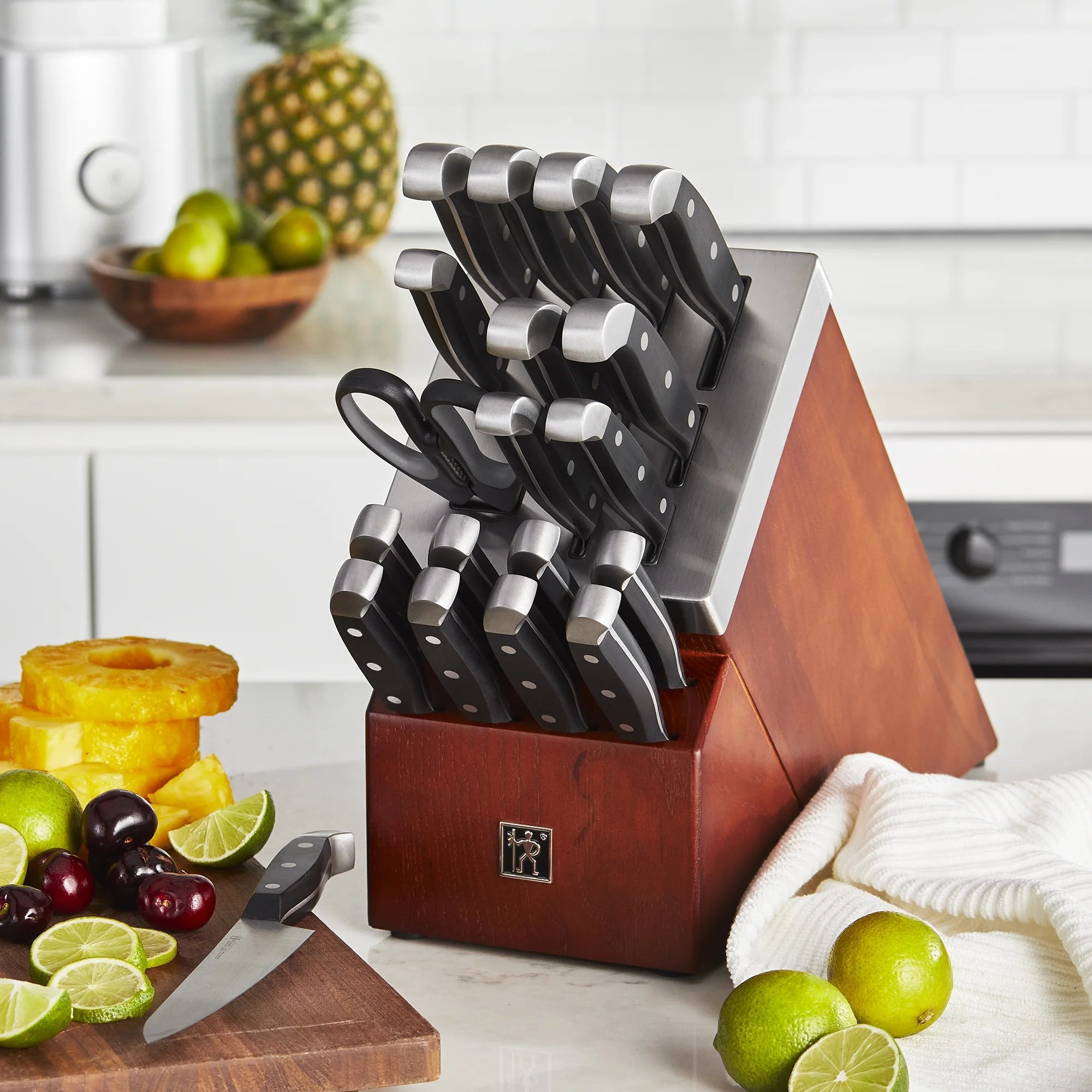 HENCKELS International Statement 20-Piece Self-Sharpening Knife Set with Block, Dark Brown W91075