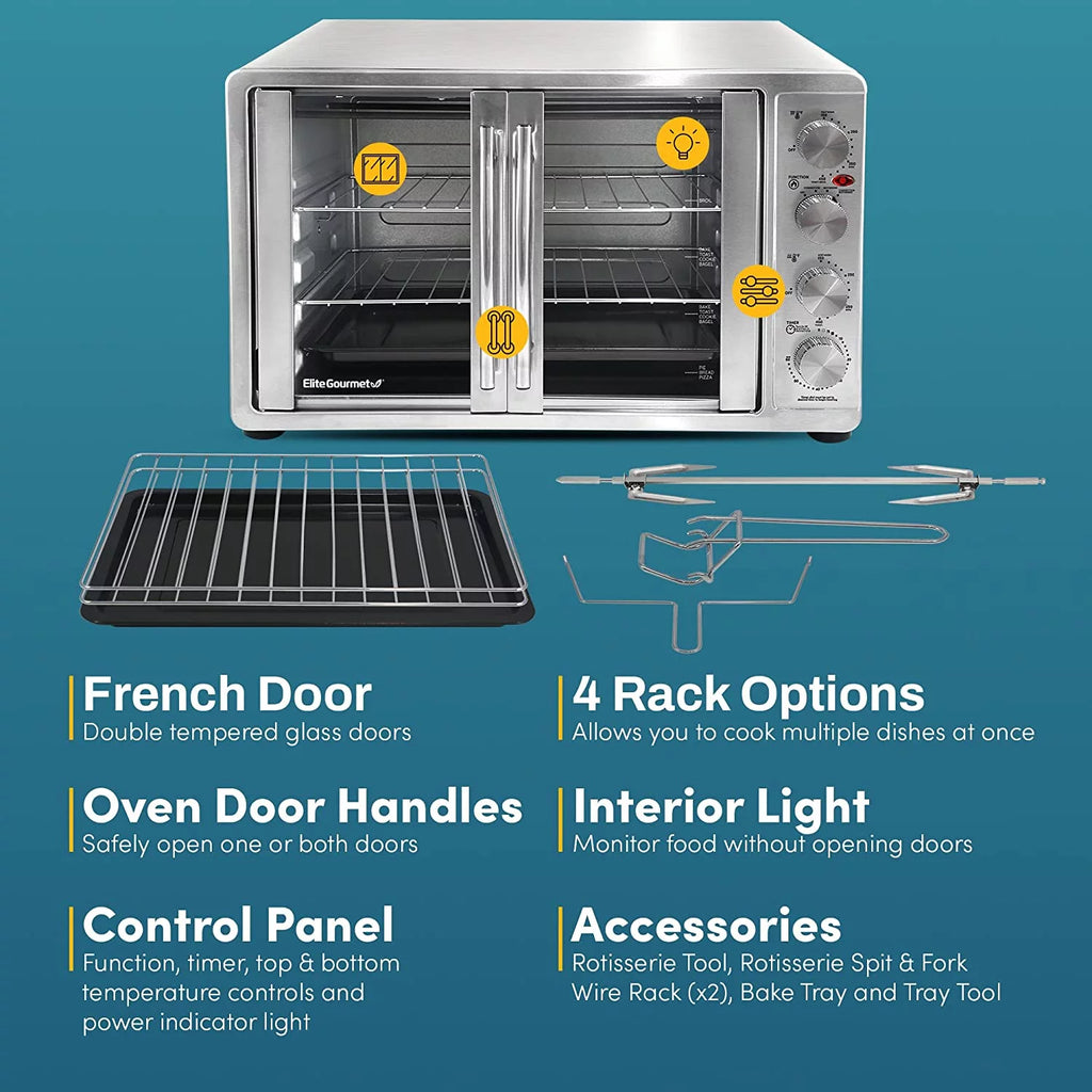 French Door 47.5Qt Convection Oven with Rotisserie W252