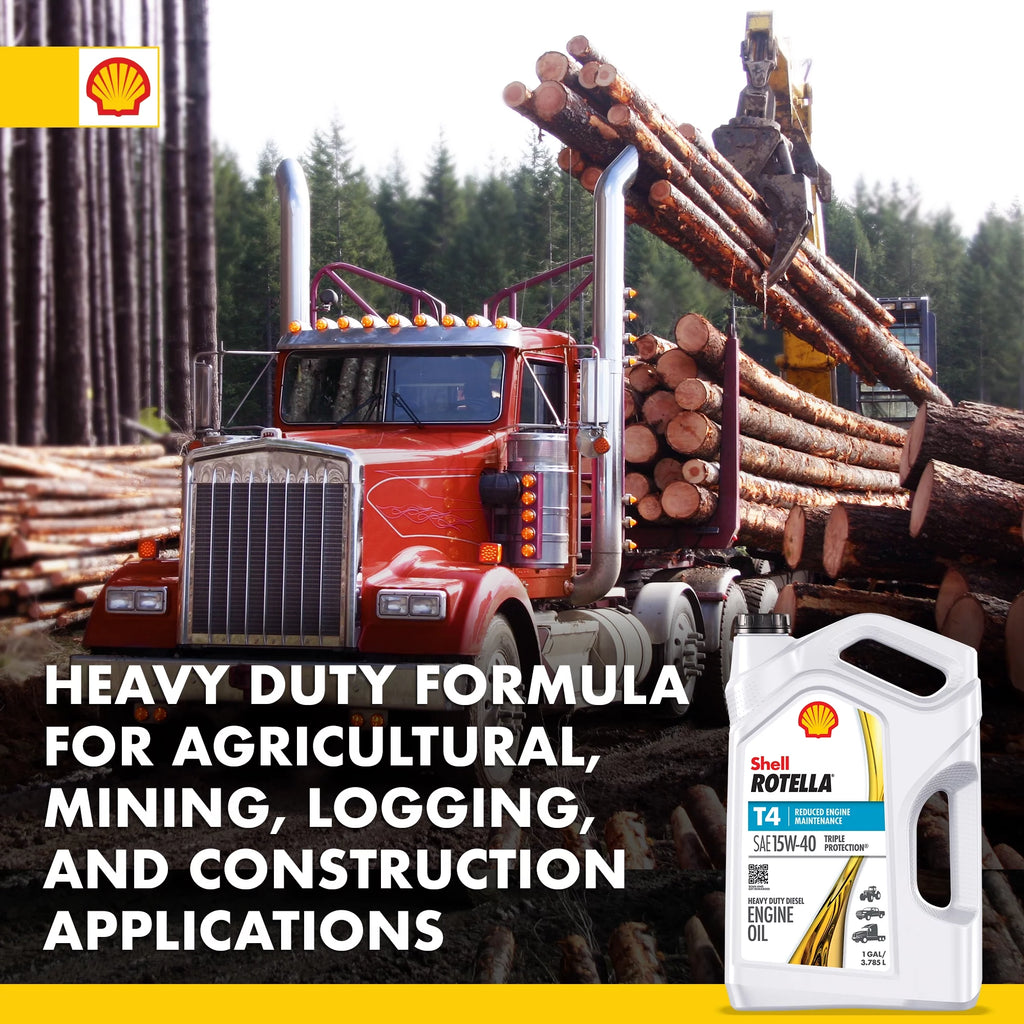 Shell Rotella T4 Triple Protection 15W-40 Diesel Motor Oil 1 Gallon 3 Pack P776