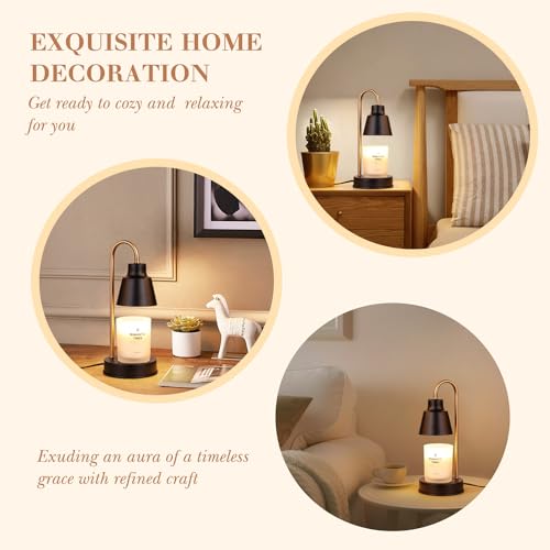 Vintage Candle Warmer Lamp with Timer & Dimmer, 2 Bulbs J214