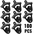 VEVOR Wall Mounted Bottle Opener Set of 100pcs Rustic Cast Iron Bottle Opener Classic Vintage Finish Bottle Openers Beer Bottle Opener for Home Bars