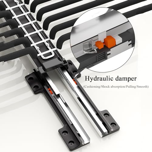 Black Trouser Hanger Extendable Pull-Out Rack O939