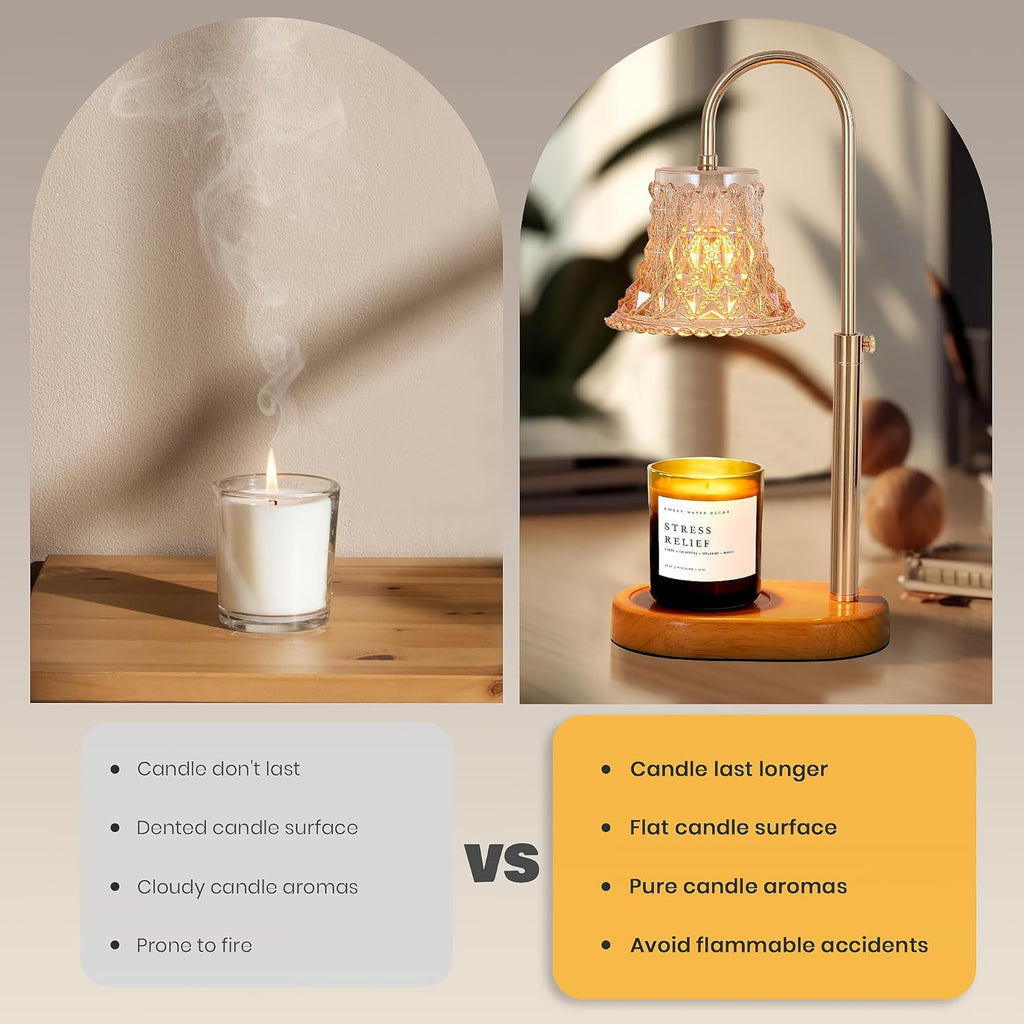 Candle Warmer Lamp with APP Control, 2 Bulbs, Timer & Dimmer for Jar Candles E2343