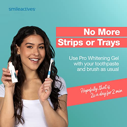Smileactives Teeth Whitening Kit with Hydrogen Peroxide, Vanilla Mint Whitener Pen, 90 Day Kit S8914