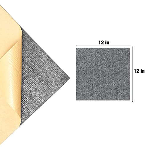 12Pcs Self Adhesive Carpet Tiles 12" x 12" Non-Slip Peel and Stick D8668