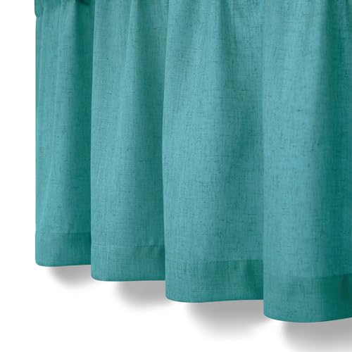 Natural Linen Window Valance 18 Inch Light Filtering Rod Pocket Cream W836933