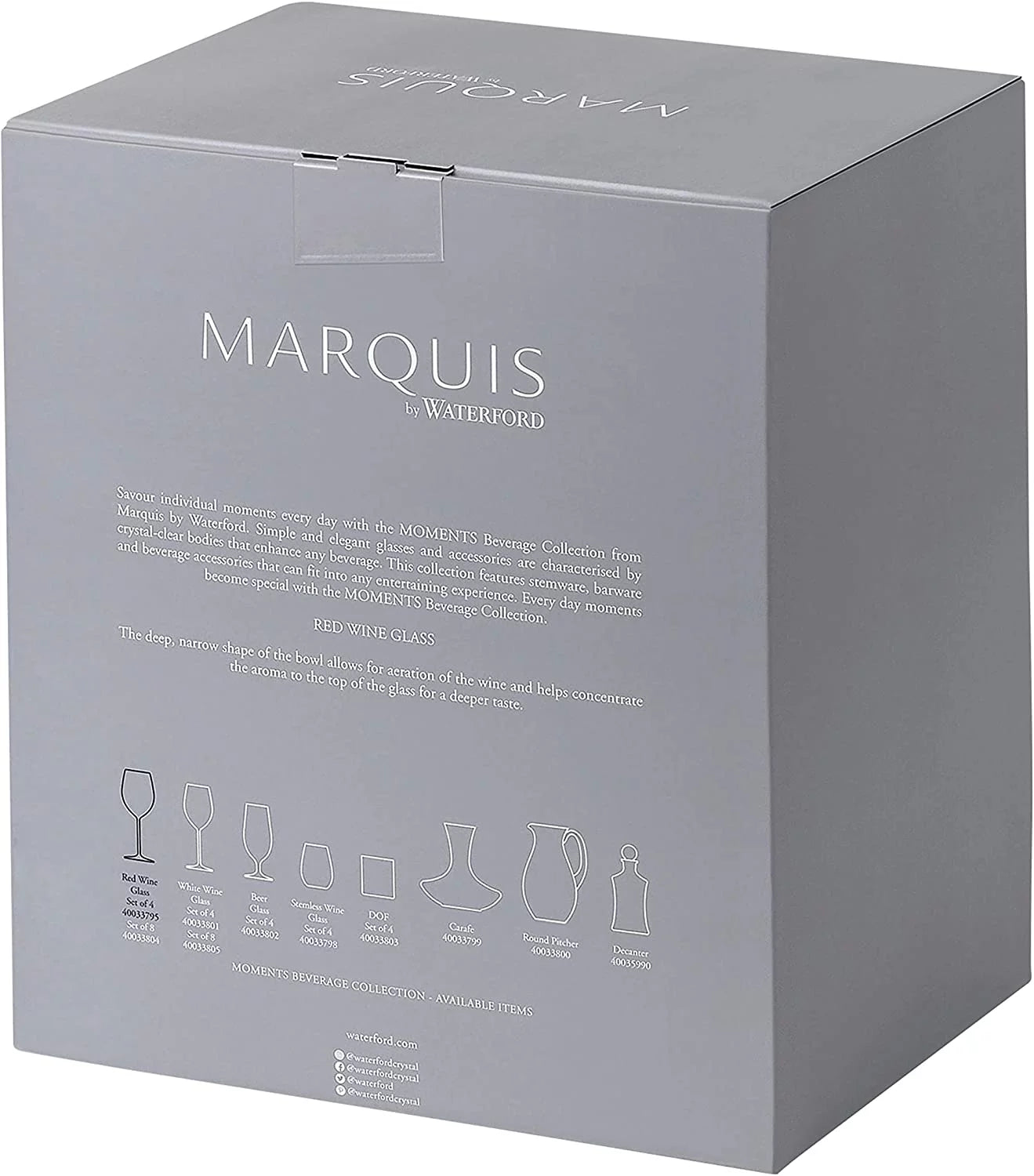 Marquis by Waterford Moments Red Wine Glasses 19.5 oz, Set of 4 A33846