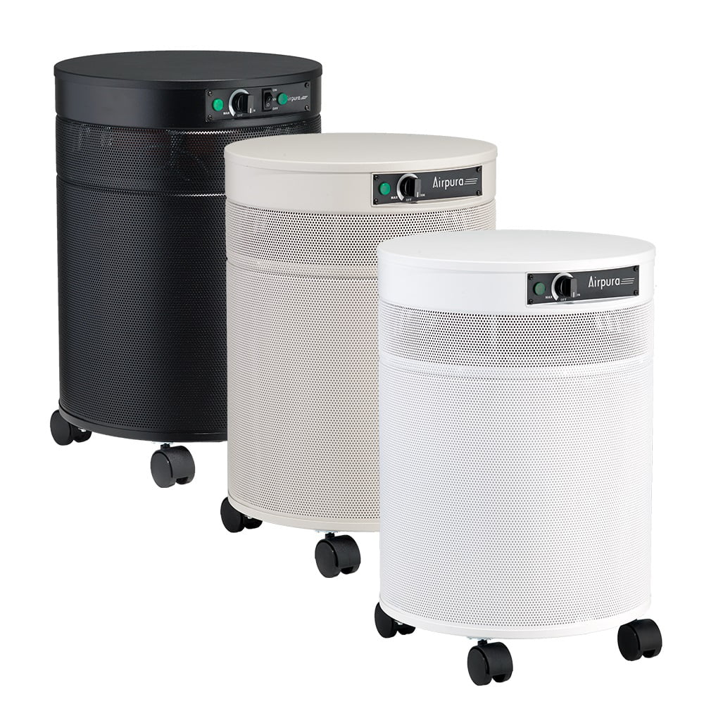 Airpura F600DLX Powdered Coated Galvanized Metal Air Purifier in Black S7674