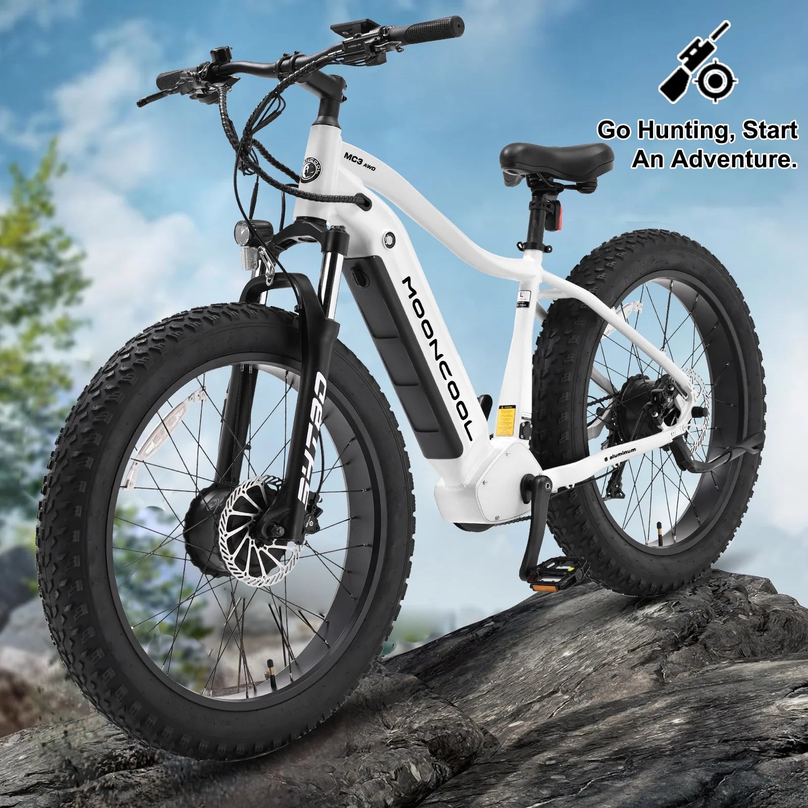 ABORON Electric Bike for Adults, 1000W Dual Motor AWD, 26" Fat Tire Mountain Ebike P938410