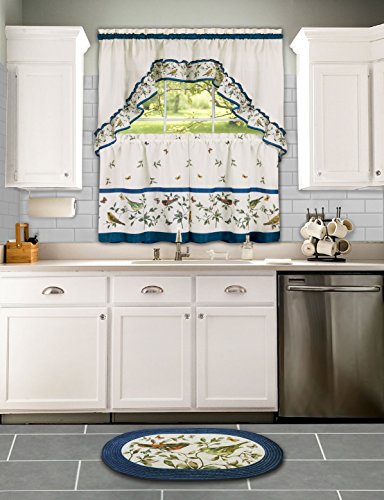 Achim Home Furnishings Love Birds Printed Tier & Swag Set 57x24 P802