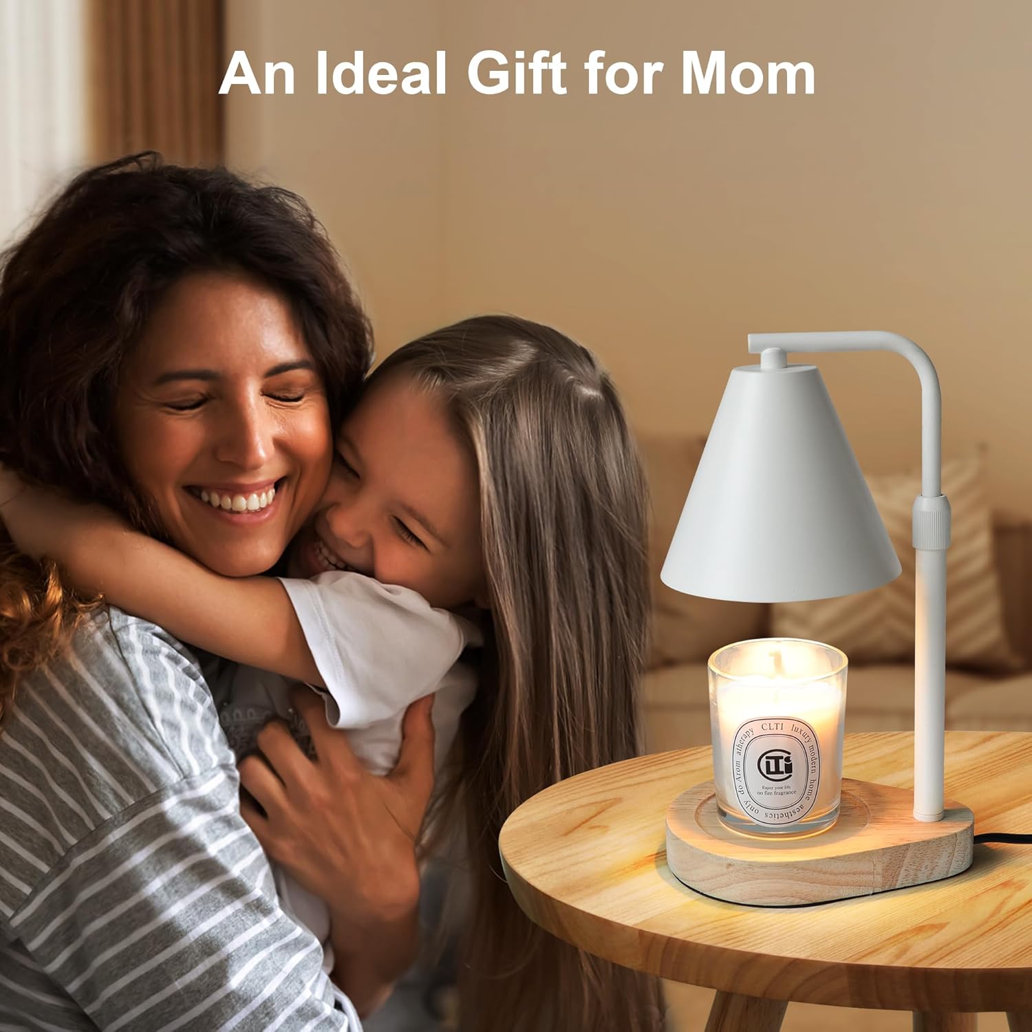 Candle Warmer Lamp with Timer, Adjustable Height, 2 Bulbs H891