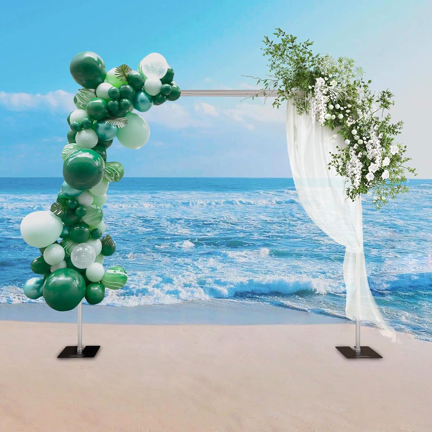 10x10ft Adjustable Backdrop Stand Kit with Aluminum Alloy Frame for Wedding Party Decor X372