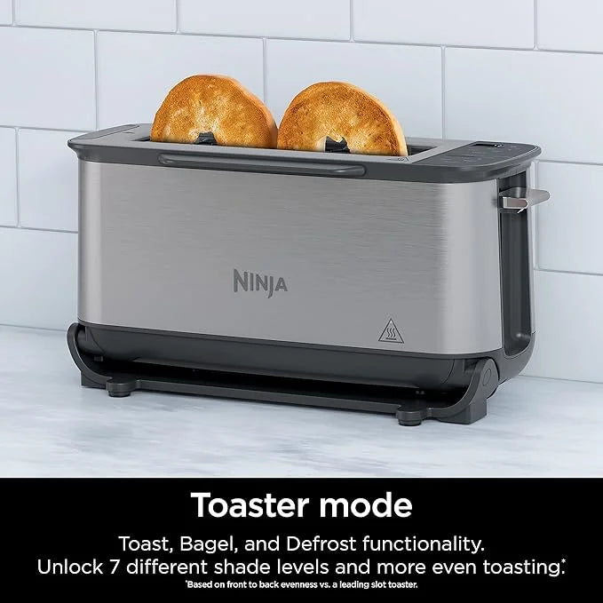 Ninja Foodi 2-in-1 Compact Toaster Oven ST101 Stainless Steel Z527542