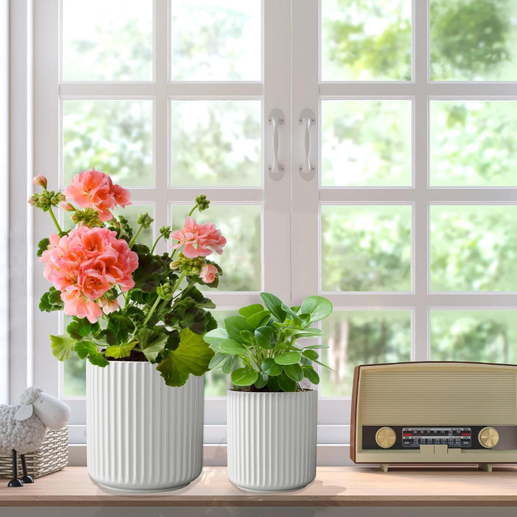 Utensil Holder, 360° Rotating Ceramic Kitchen Organizer, White, Set of 2 V996