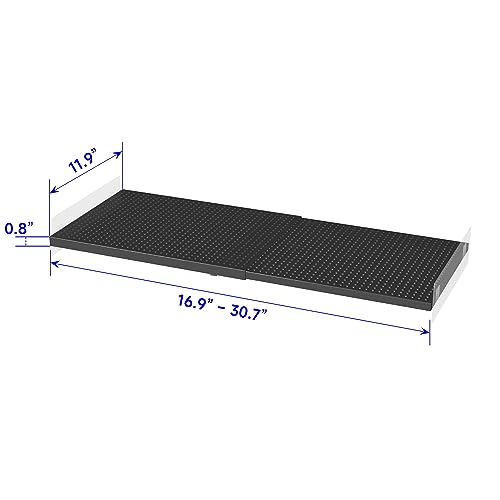Expandable Closet Shelf Organizer, Adjustable Storage Shelving, White, Set of 2 F103