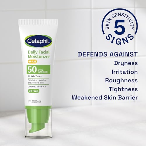 Cetaphil Daily Facial Moisturizer SPF 50, 1.7 Fl Oz (Pack of 2) S40037