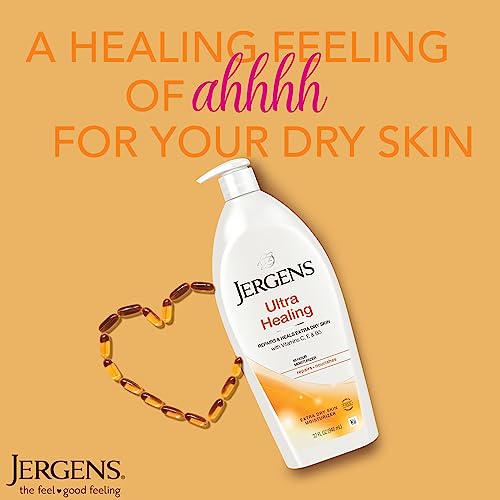 Jergens Ultra Healing Dry Skin Lotion, Hand and Body Moisturizer, 21 oz, 3 Count X2262