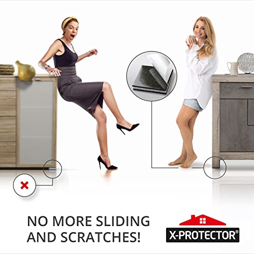 X-PROTECTOR Non Slip Furniture Pads 4 PCS 6" Self-Adhesive Rubber Feet Floor Protectors W494