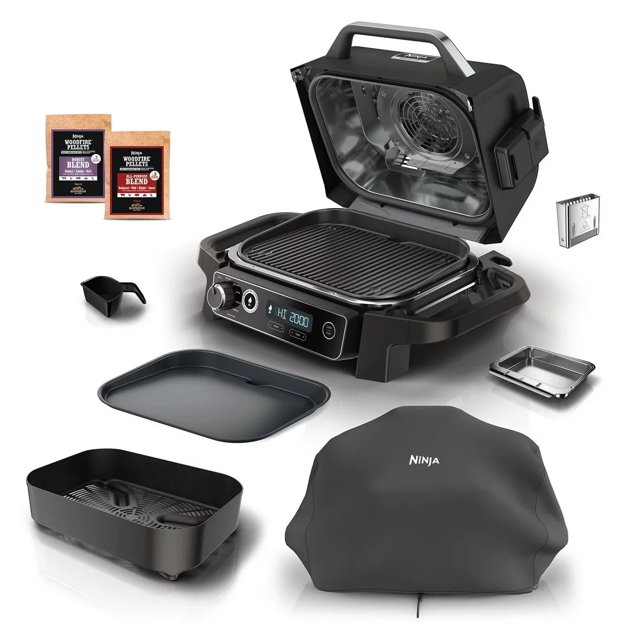 Ninja Woodfire Outdoor Grill & Smoker, 7-in-1 S801898