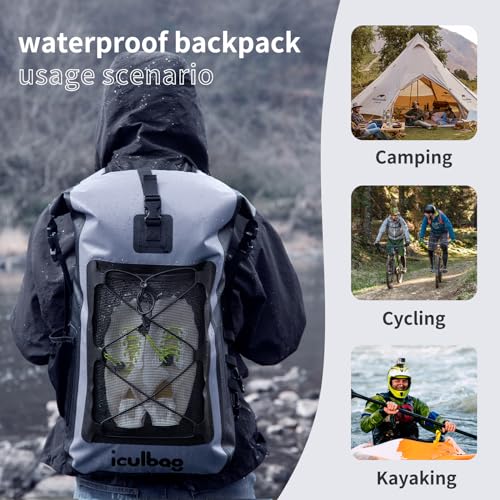 Dry Bag Waterproof Backpack 30L/40L for Kayaking Beach Travel E7301
