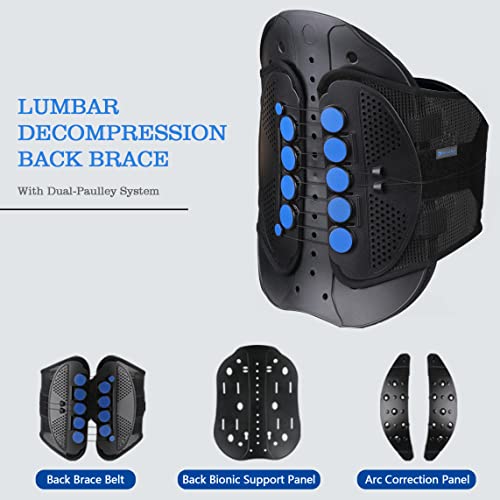 Nvorliy LSO Lower Back Brace for Women & Men, Adjustable Compression Support, X-Large Q2873