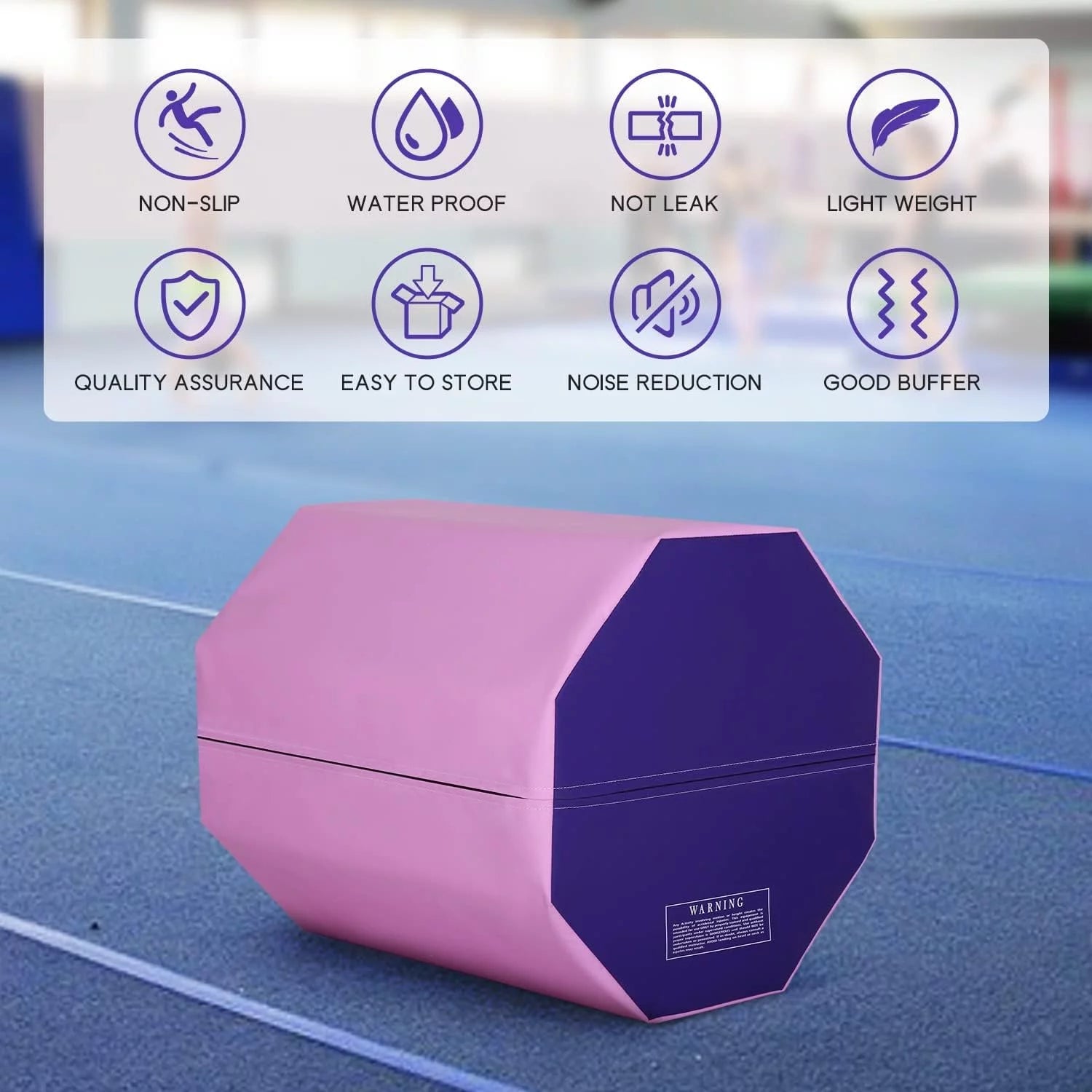 YRLLENSDAN Gymnastics Octagon Tumbler Mat 24.4" x 25.6" Back Handspring Trainer, Pink G38105