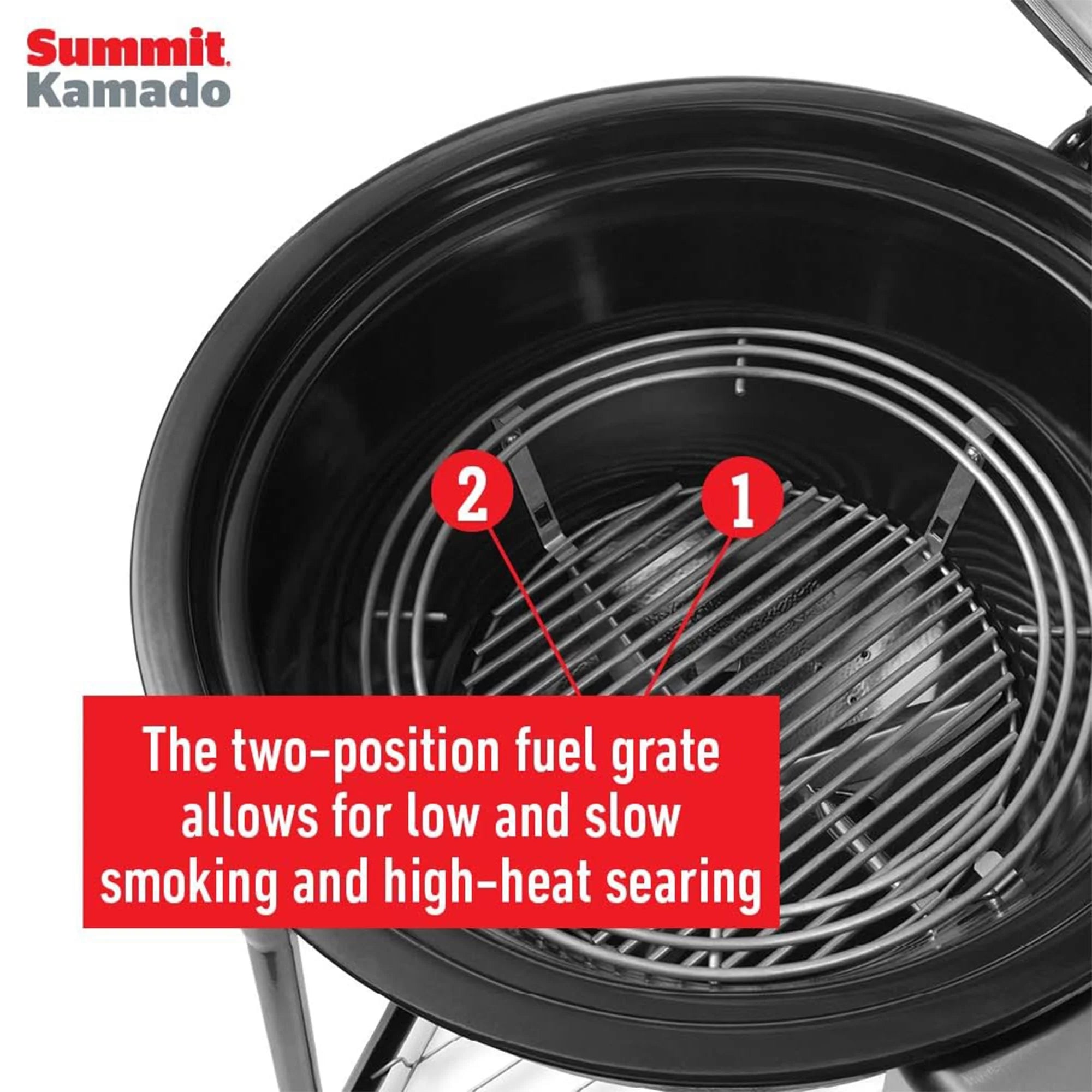 Weber Summit Kamado E6 Charcoal Grill with Stainless Steel Lid, Black E91220