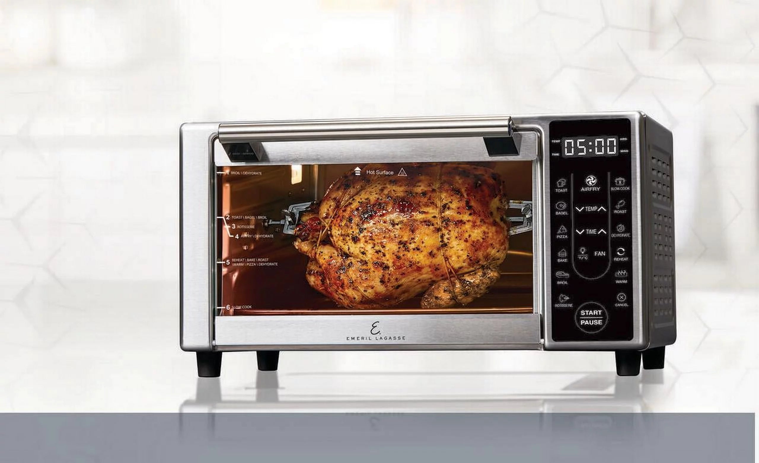 Emeril Lagasse Power AirFryer 360 Plus Toaster Oven, Stainless Steel R1960