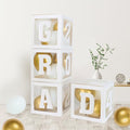 2024 Graduation Decorations Balloon Boxes - Graduation Party Decorations Class of 2024, 4pcs Balloons Box with GRAD, 2024,Perfect for High School College Kindergarten Graduation Celebration Party