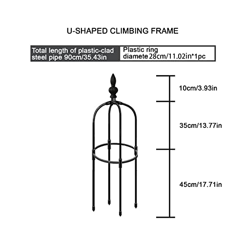 Tower Obelisk Garden Trellis 3ft Metal Plant Support Climbing Frame S899301