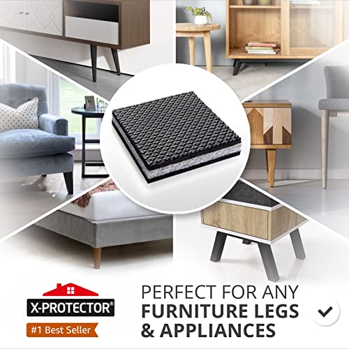 X-PROTECTOR Non Slip Furniture Pads 4 PCS 6" Self-Adhesive Rubber Feet Floor Protectors W494