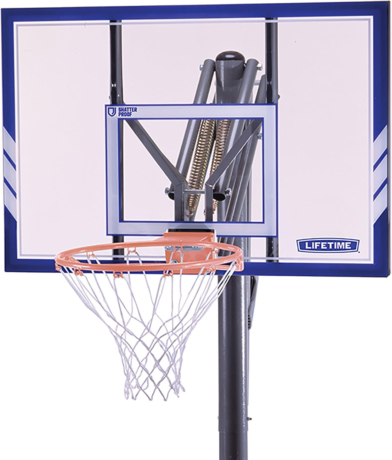 Lifetime 71546 Portable Basketball System, 44 Inch Shatterproof Backboard Q99817