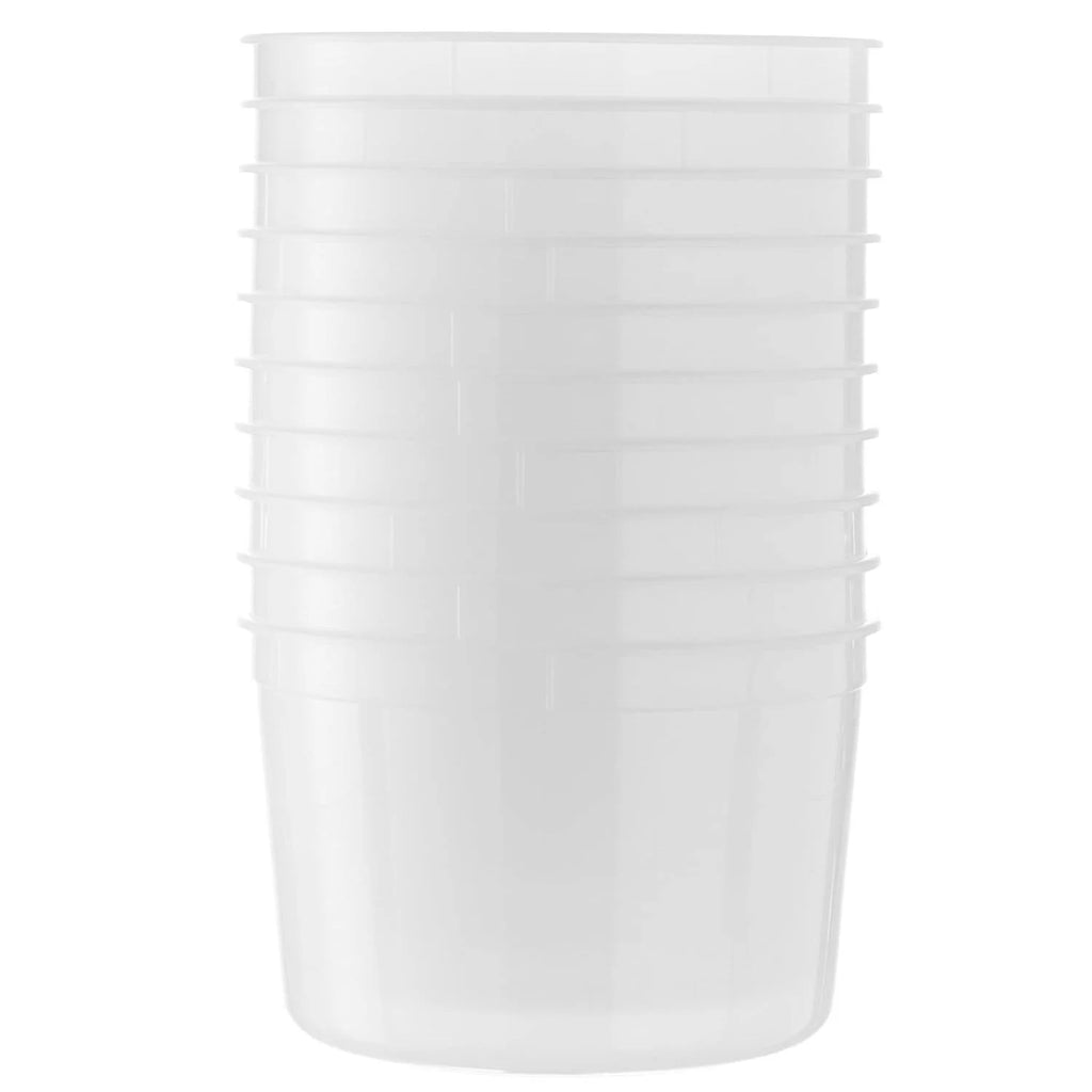 VeZee 64oz Deli Containers with Leak-Proof Lids, Stackable, Microwave-Safe, Set of 50 B3876
