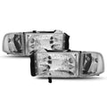 Chrome Housing Headlight Clear Corner Turn Signal Reflector for 94-02 Dodge Ram 95 96 97 98 99 00 01 Fits select: 1994-2001 DODGE RAM 1500, 1994-2002 DODGE RAM 2500