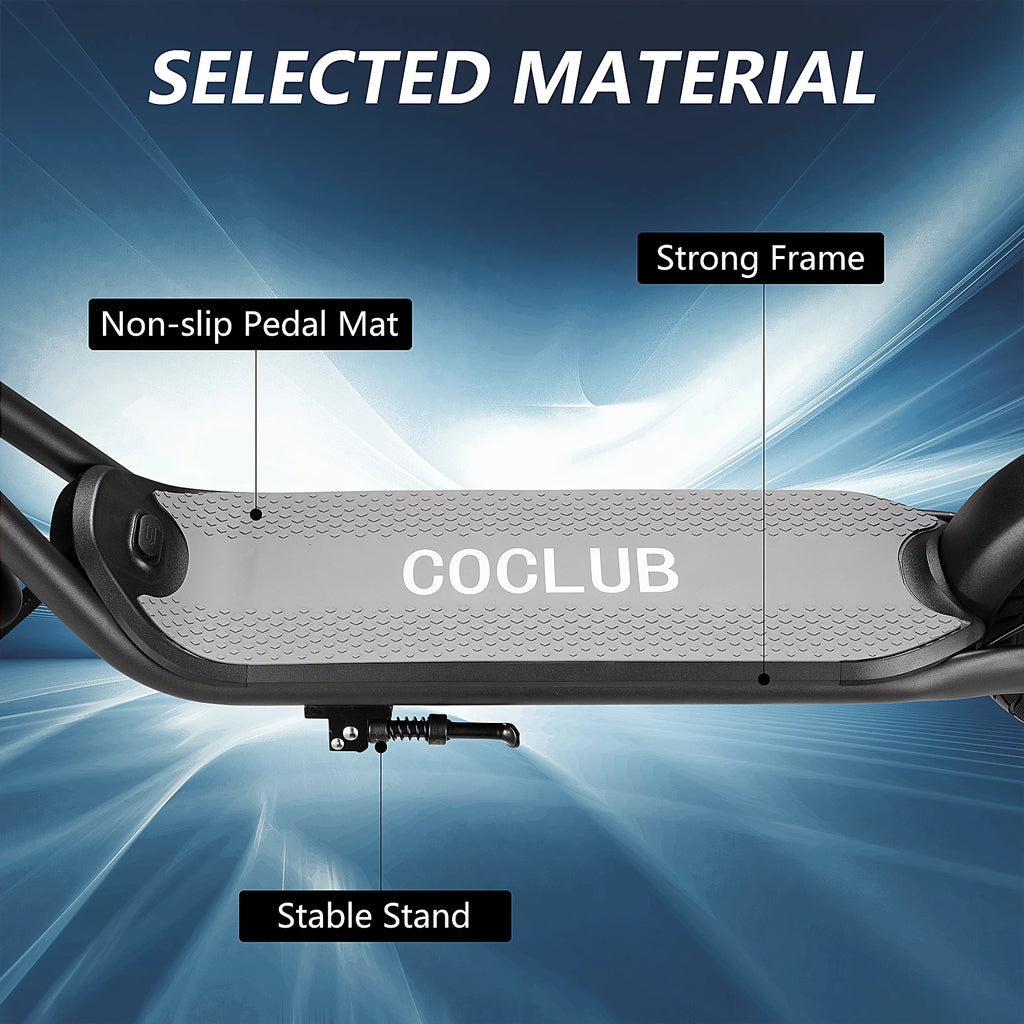 Electric Scooter for Adults, 500W Motor, 15 MPH, 10" Solid Tires U737
