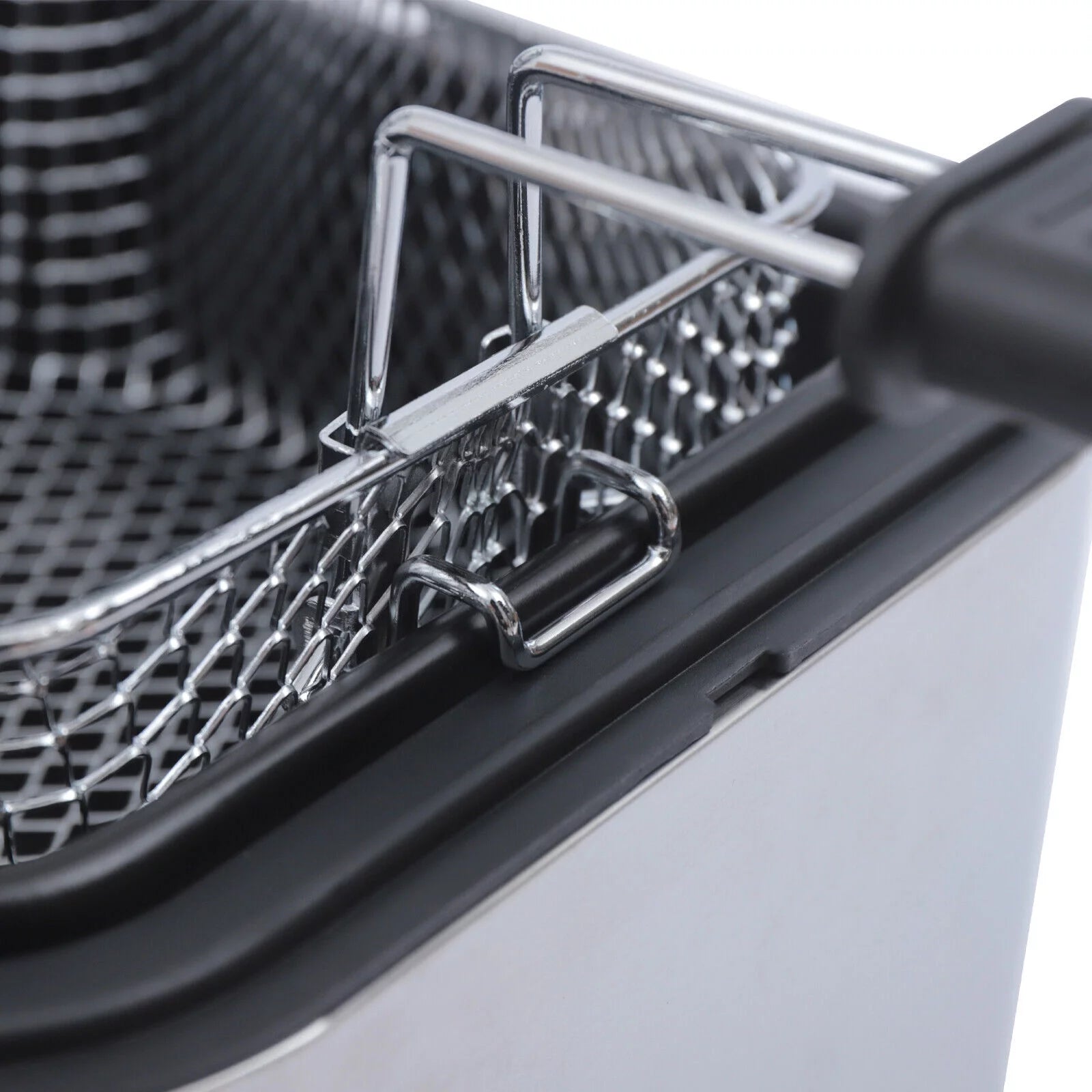 1KW Stainless-Steel 2.5L Electric Deep Fryer, Adjustable Temperature X8513