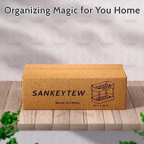 Under Sink Organizer and Storage 2 Pack for Kitchen Bathroom Cabinet, Black C8331