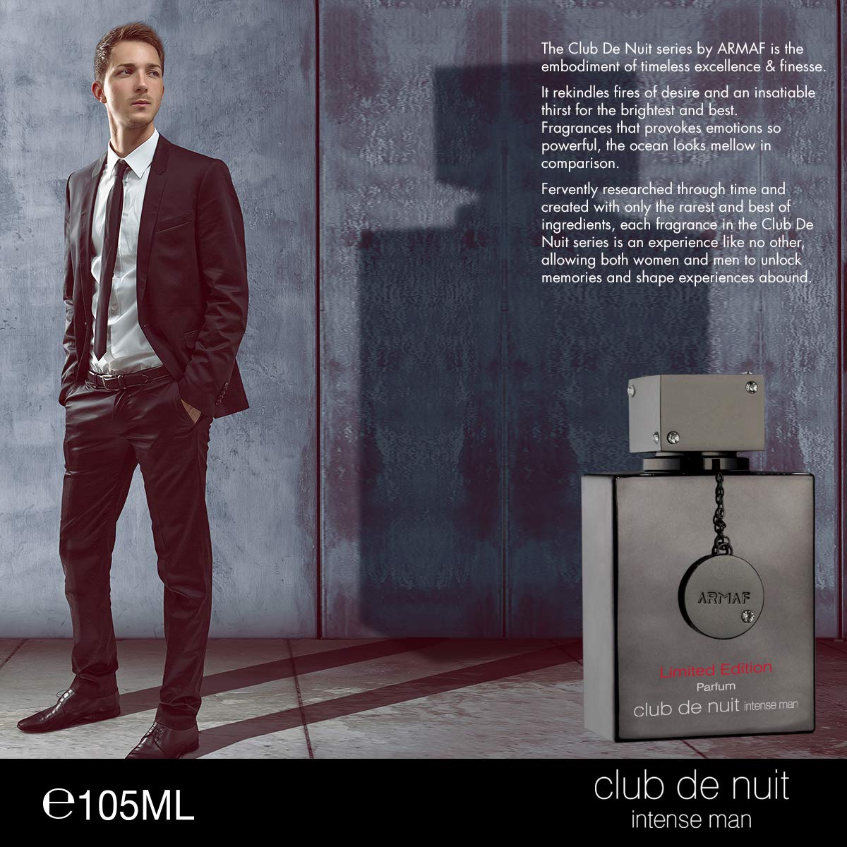 ARMAF Club De Nuit Intense Men Limited Edition Pure Parfum, 3.6 Fl Oz F928