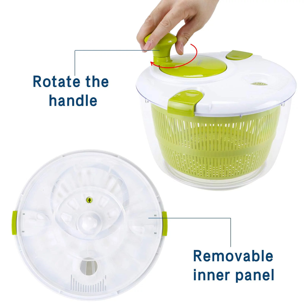 Salad Spinner 5L Fruit and Vegetable Washer Dryer E201
