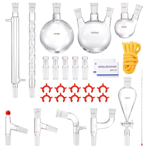VEVOR 24/40 Chemistry Glassware Kit 29PCS 250 1000ml Y24853