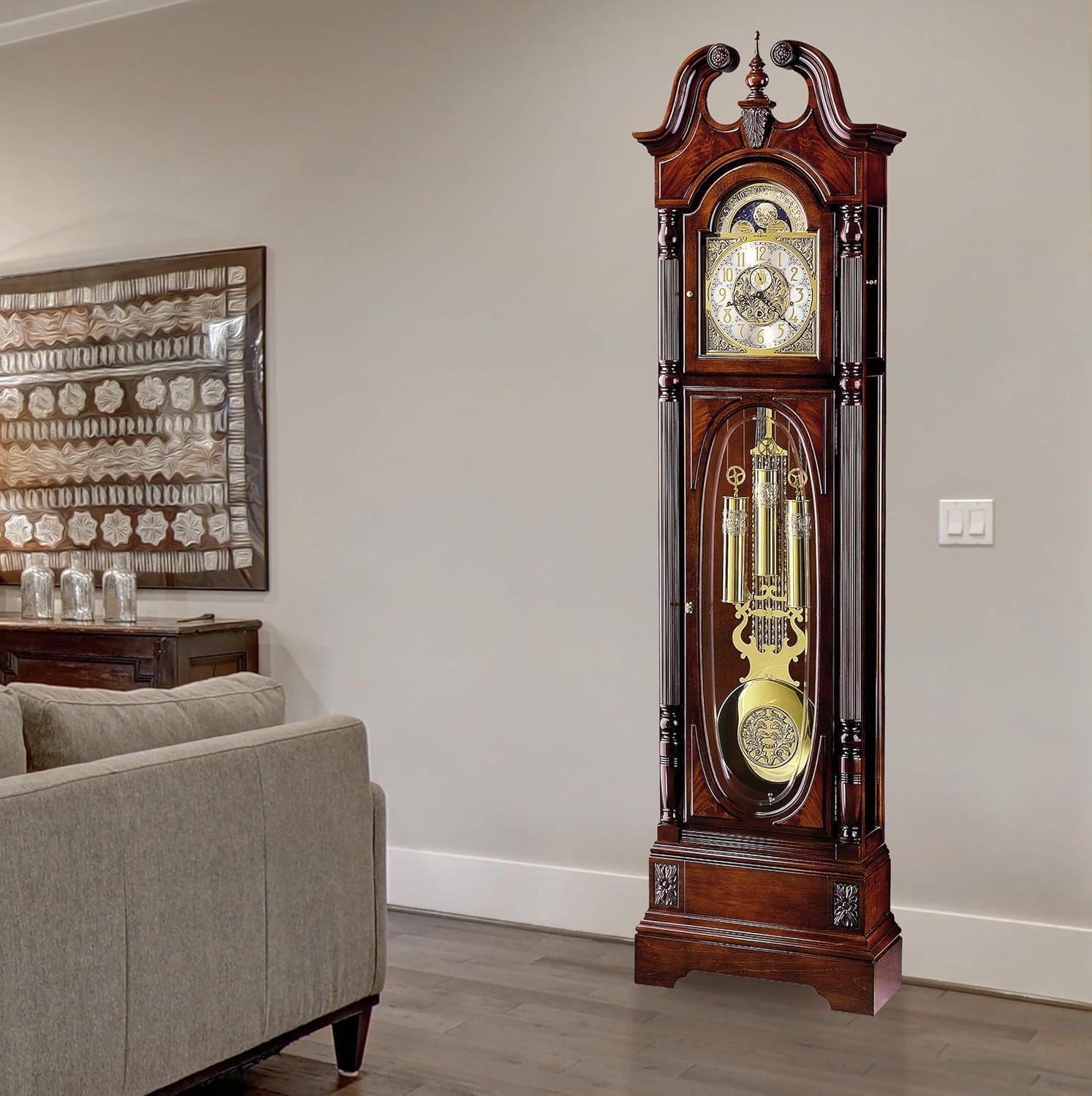 Howard Miller Stewart Floor Clock 610-948 Windsor Cherry Grandfather L3898