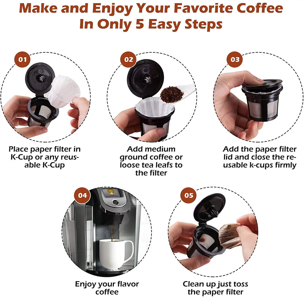 Disposable Paper Coffee K Cup Filters for Keurig, 500 Count L638632