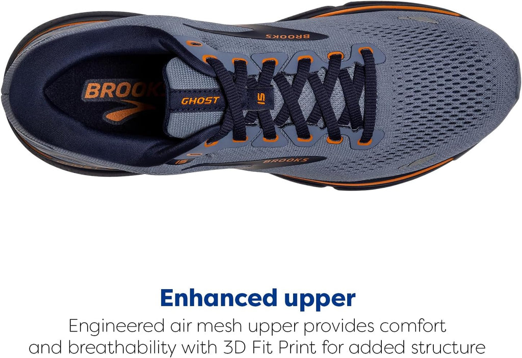Brooks Men's Ghost 15 Neutral Running Shoe, Wide H16302